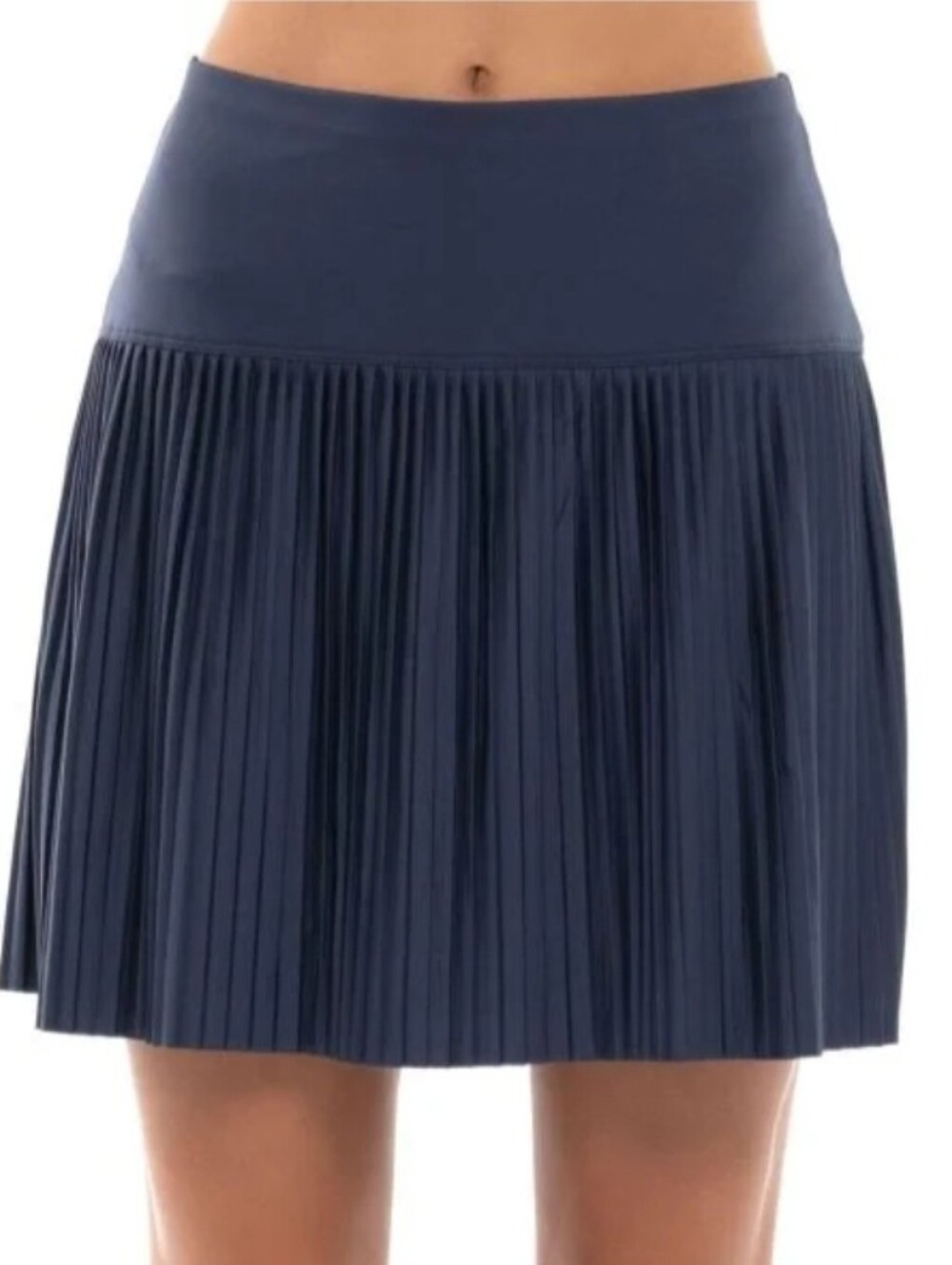 Lucky In Love Women's Hi-Brid Pleated Golf Skort In Navy Rear Pockets Sz Medium